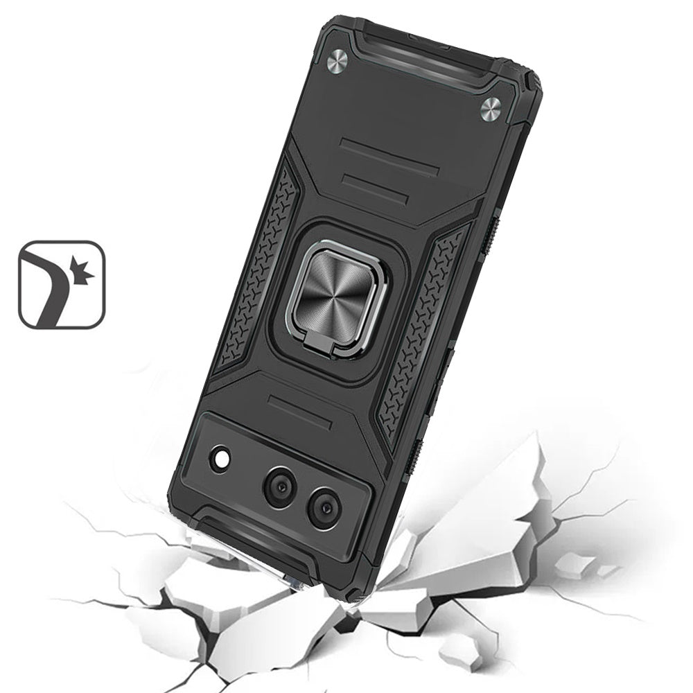 Hybrid Case Cover, Armor Shockproof Kickstand Metal Ring - NWY39