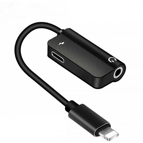 3.5mm Earphone Adapter, Headset Adaptor Mic Support Splitter Charger Port Headphone Jack - NWF27