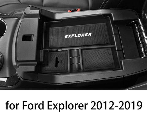Fit for Ford Explorer 2012 2013 2014 2015 2016 2017 2018 2019 Center Console Armrest Storage Box ABS Tray Insert Organizer Glove Palle