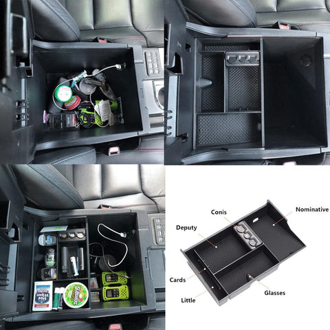 Center Console Organizer for Toyota Tundra Accessories 2014-2020 2021, Armrest Box Secondary Storage Tray