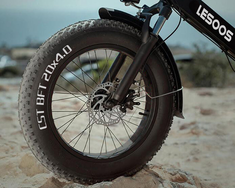 Lesoos FatSky Folding Fat Tire Electric Bike - Lesoos FatSky