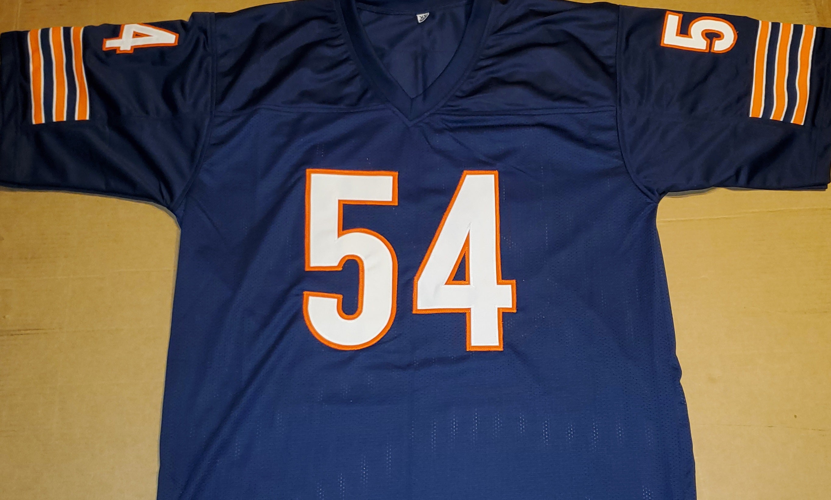 Brian Urlacher Autographed Custom Jersey with HOF 18 Inscription (BAS)