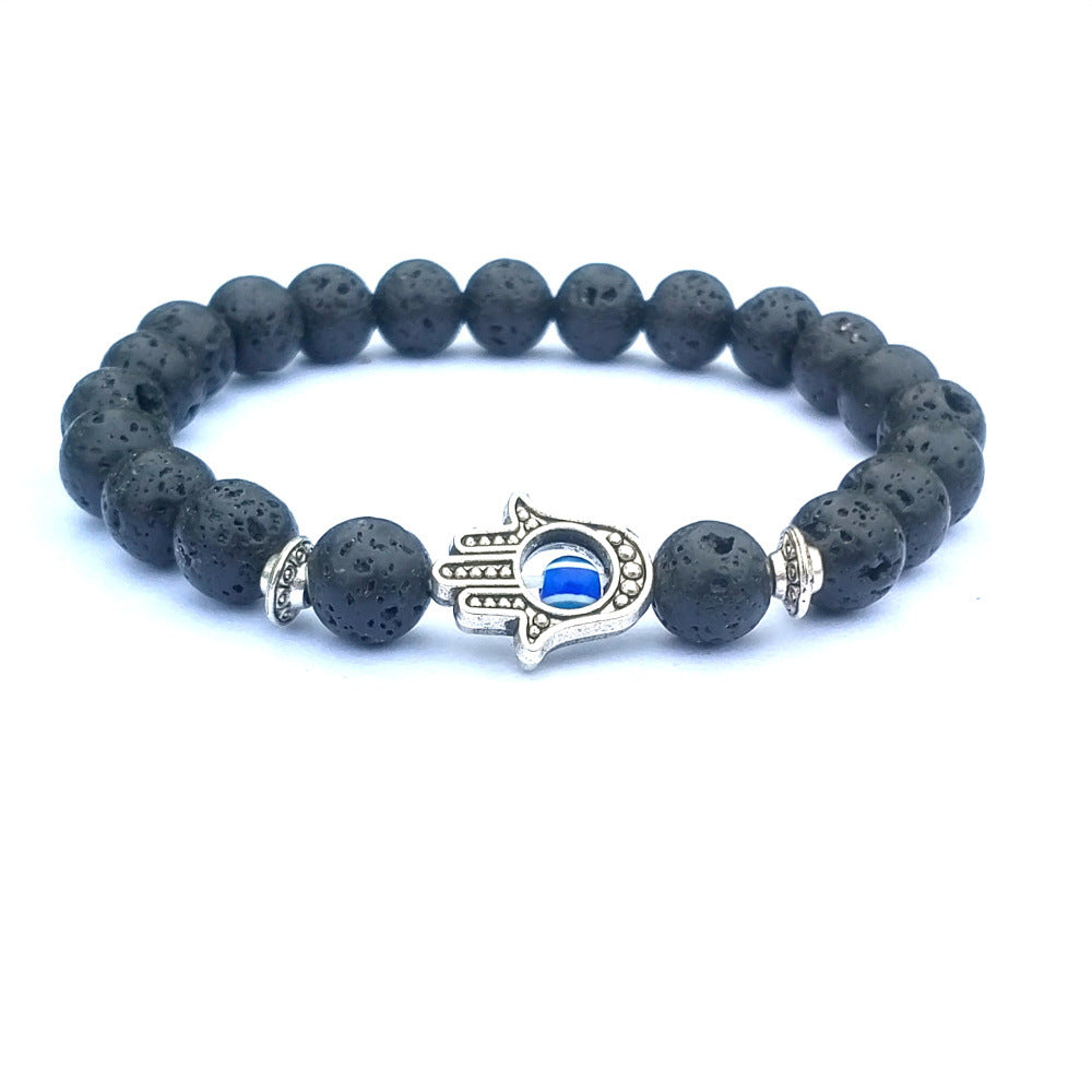 Stone Accessories -Bergamot evil eye stone bracelet