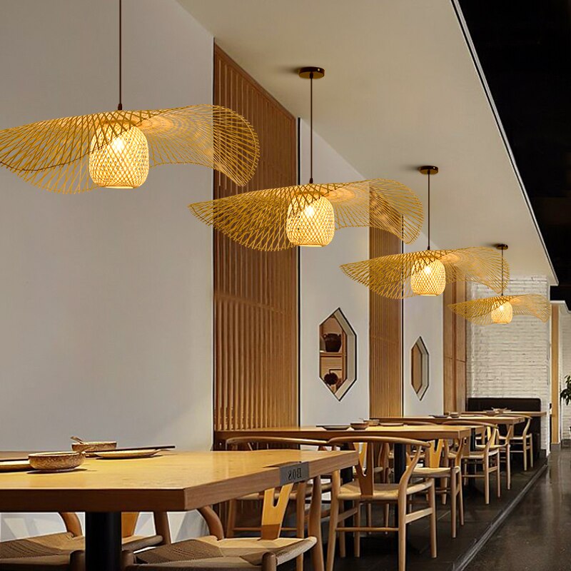 Modern Bamboo Hand Woven Bamboo Art Chandelier - Zen Decor Ideas