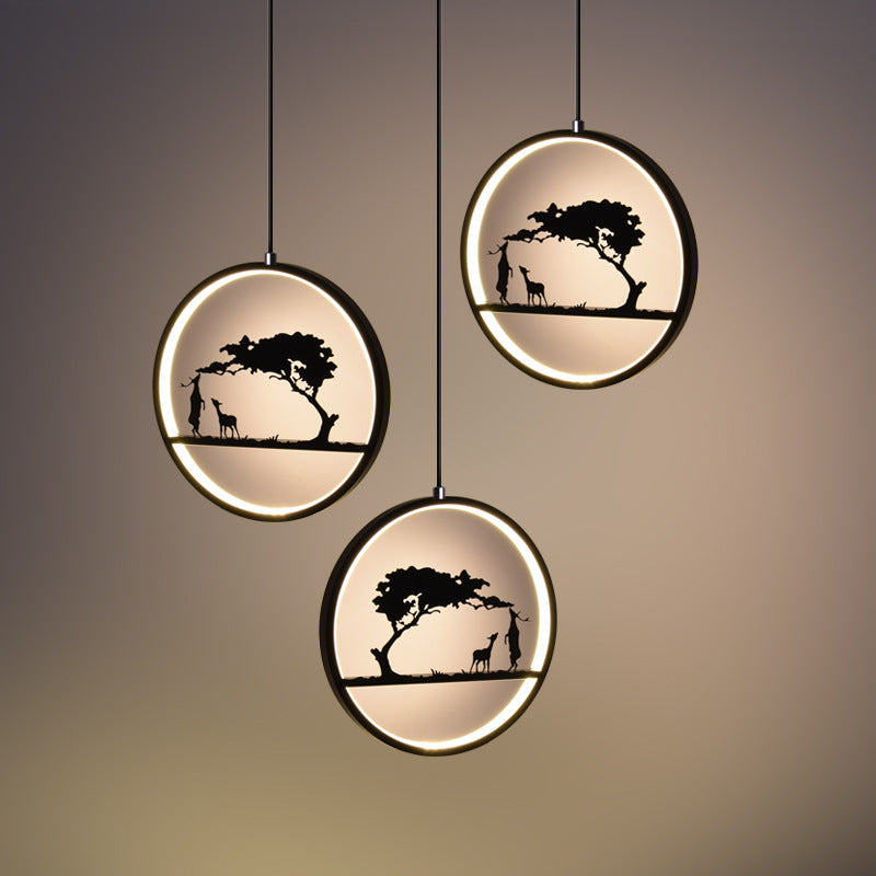 Zen Decor Ideas -Creative deer chandelier Nordic modern chandelier