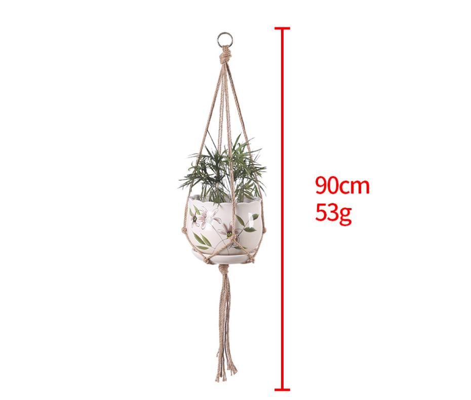 Hand-woven plant hanging basket cotton rope sling basket - Zen decor ideas