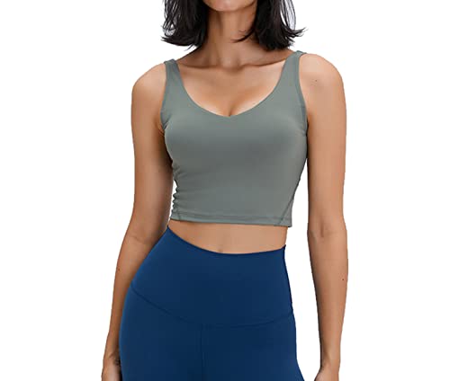 Yoga and Sports Bra - Padded Yoga Top - Cropped Tank Yoga Running Workout Tank Tops