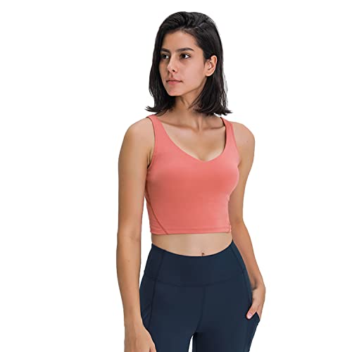 Yoga and Sports Bra - Padded Yoga Top - Cropped Tank Yoga Running Workout Tank Tops