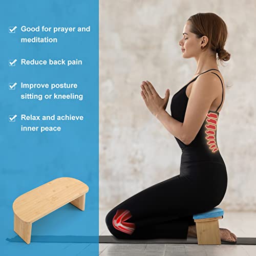 Meditation Bench - Portable Meditation Stool with Cushion