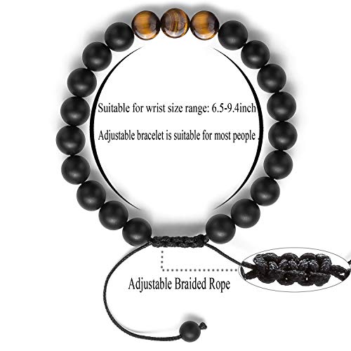 Meditation Gift - Harmony Men and Women Tiger Eye Stone Beads Bracelet Braided Rope Natural Stone Yoga gifts Bracelet Bangle - New Model