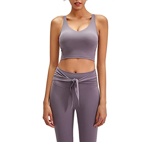 Yoga and Sports Bra - Padded Yoga Top - Cropped Tank Yoga Running Workout Tank Tops