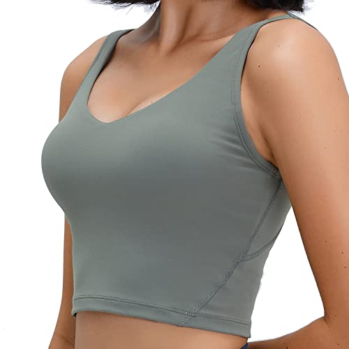 Yoga and Sports Bra - Padded Yoga Top - Cropped Tank Yoga Running Workout Tank Tops