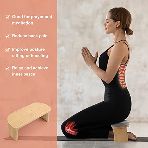 Meditation Bench - Portable Meditation Stool with Cushion