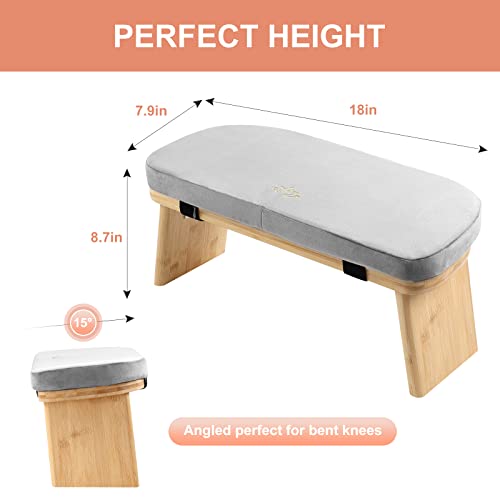 Meditation Bench - Portable Meditation Stool with Cushion