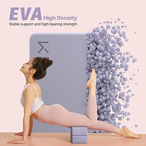 Pack of 2 - Yoga Blocks - High Density EVA Foam Blocks for Yoga- Pilates Blocks