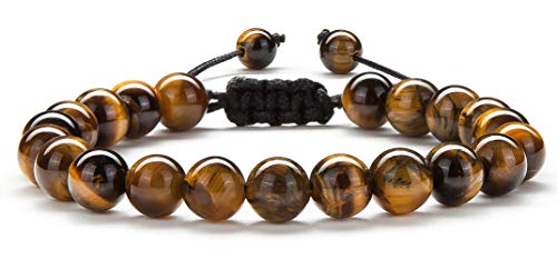 Meditation Gift - Harmony Men and Women Tiger Eye Stone Beads Bracelet Braided Rope Natural Stone Yoga gifts Bracelet Bangle - New Model