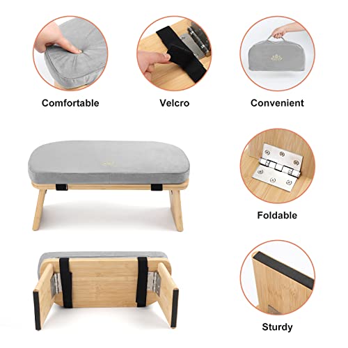 Meditation Bench - Portable Meditation Stool with Cushion