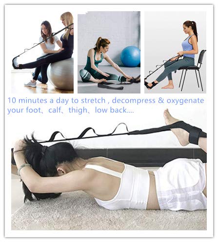 Yoga Foot & Leg Stretch Strap,Foot and Calf Stretcher Belt with Loops