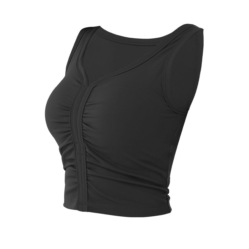 V-neck slim fit yoga vest