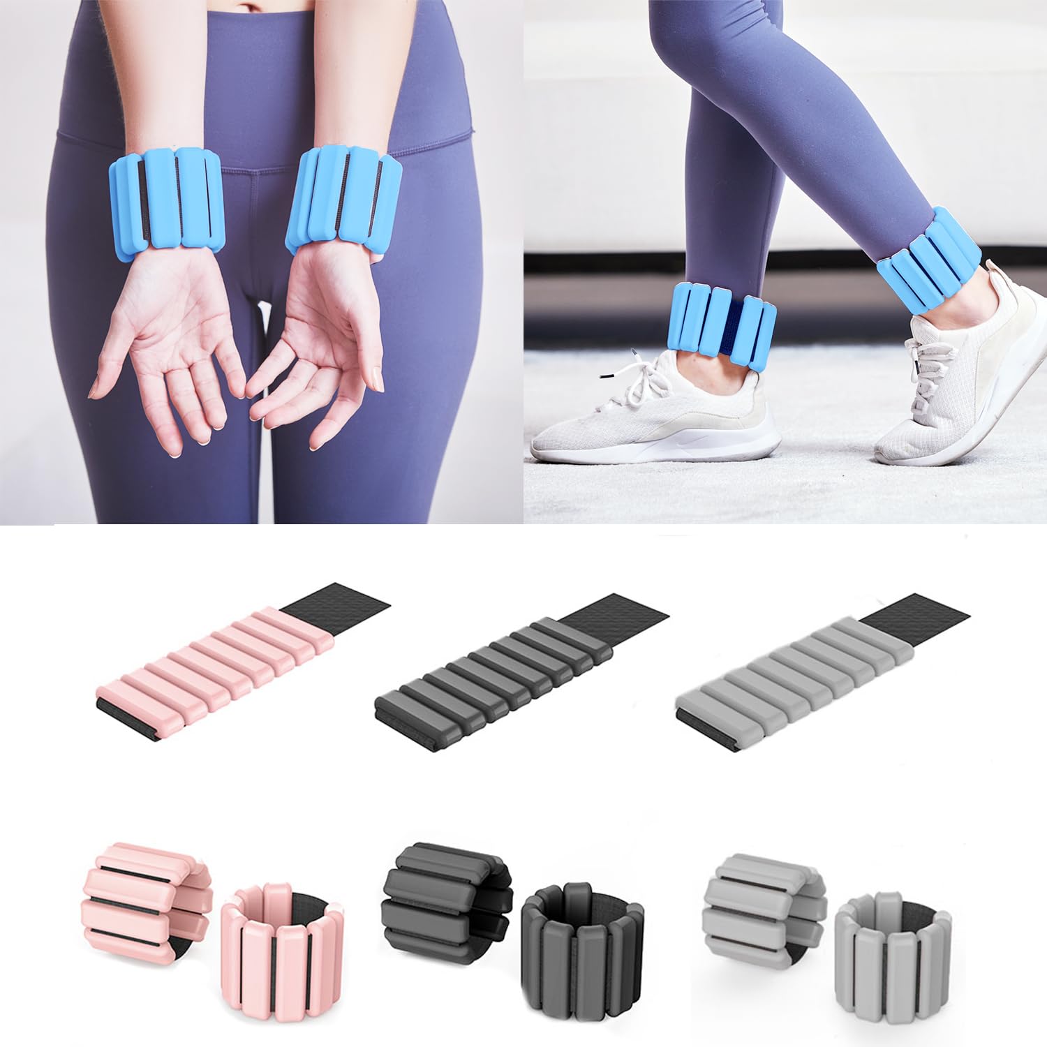 Pilates Weights - Wearable Wrist and Ankle  Weights Set of 2