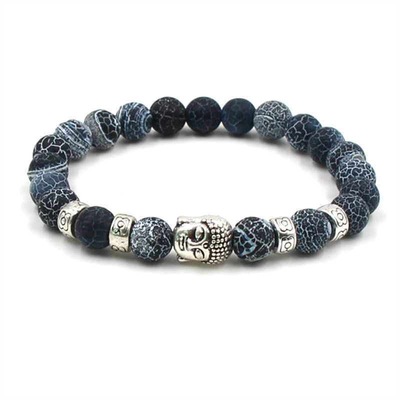 Buddha head elastic bracelet