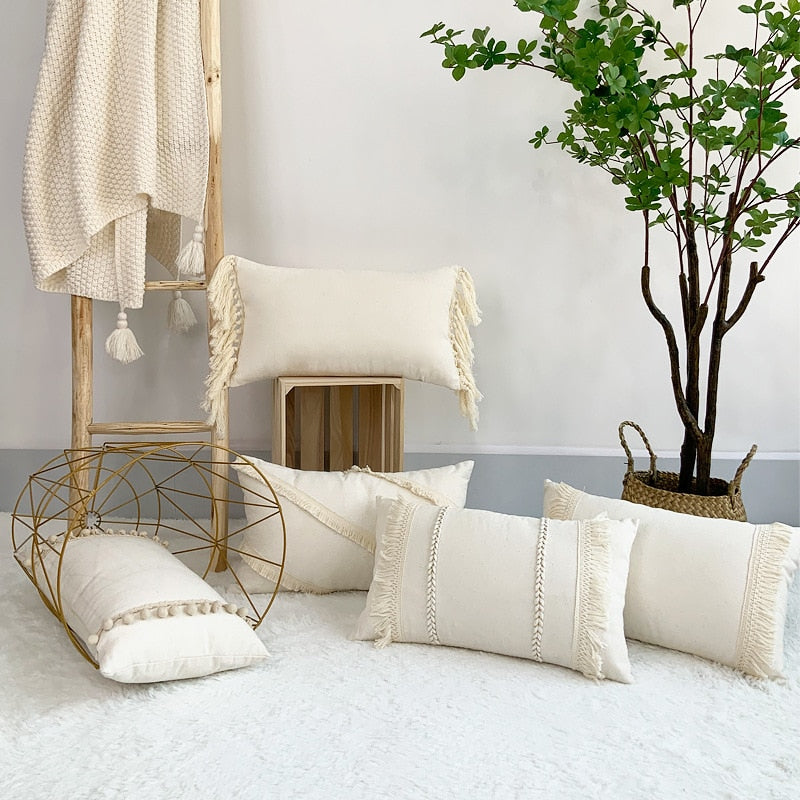 Zen Decor Ideas Boho Style Linen Cotton Pillow Cover