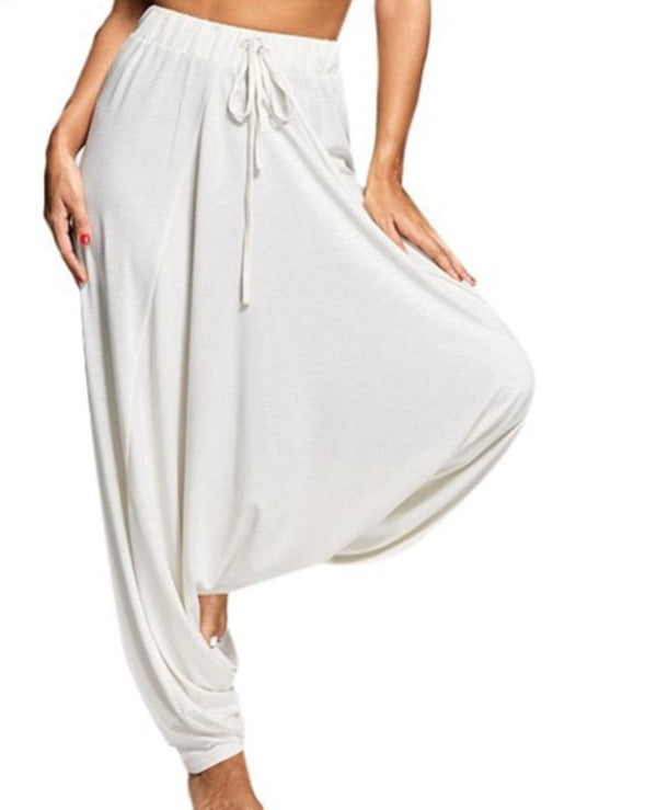 Meditation and Yoga Loose Clothes -Women Harem Pants Drop Crotch Baggy Wide Leg Hippy Boho