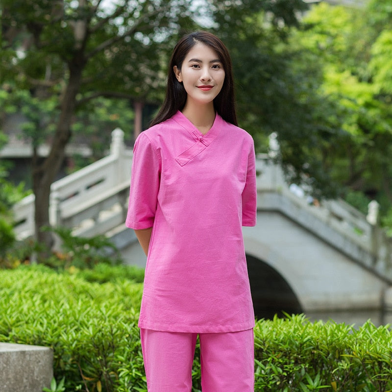 Meditation Clothes - Traditional Tang Suit - Cotton Linen Yoga Suit Loose Tai Chi Clothes