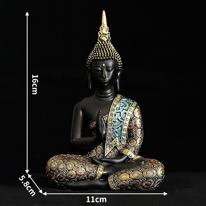 Zen Decor Ideas - Buddha Statue Large Thailand Buda Buddha Sculpture Green Resin Hand Made Buddhism Hindu Fengshui
