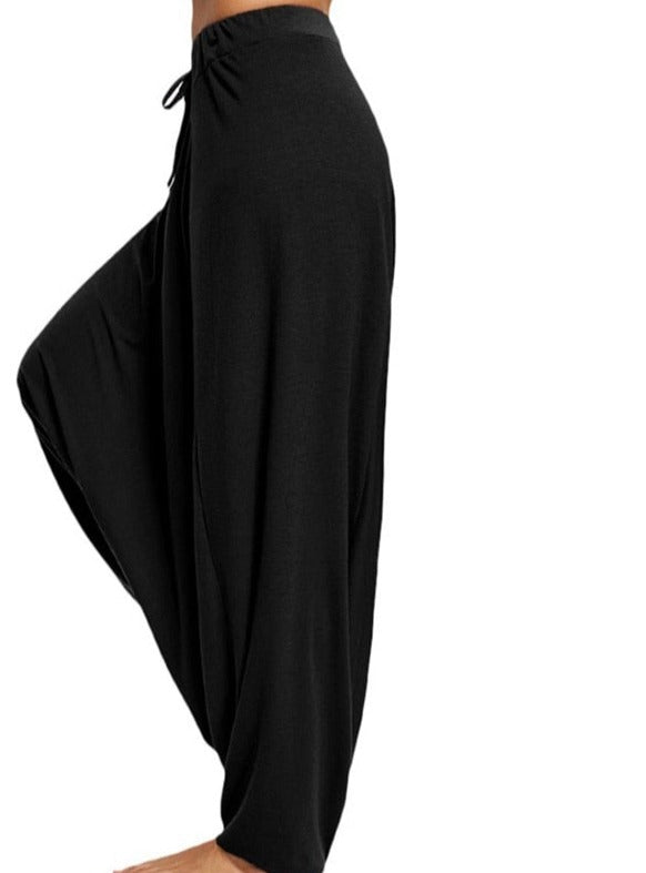 Meditation and Yoga Loose Clothes -Women Harem Pants Drop Crotch Baggy Wide Leg Hippy Boho