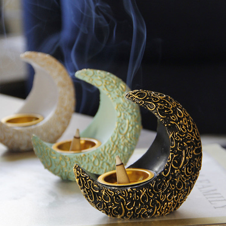 Aromatherapy furnace Middle East Arab Ramadan resin incense burner ancient and elegant European-style desktop decor candlestick