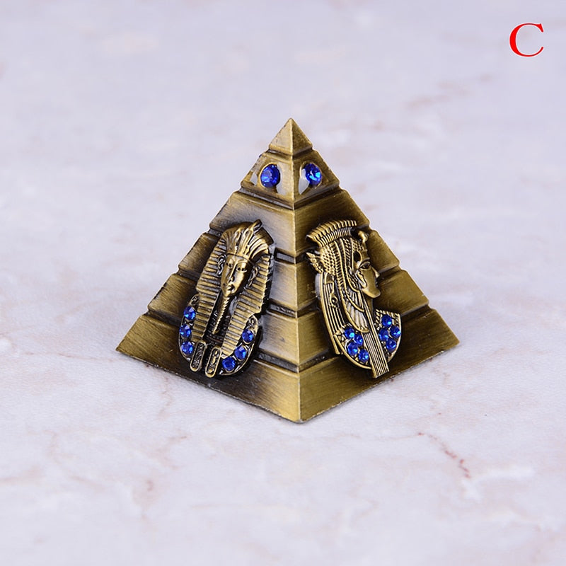 Antique Egyptian Pharaoh Decorative Pharaoh Avatar Camel Metal Pyramids Ornament