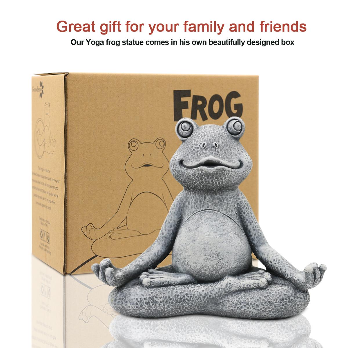 Zen Decor Ideas - MINI Yoga Frog Statue Garden Decoration Accessories Meditating Frog Miniature Figurine Frog
