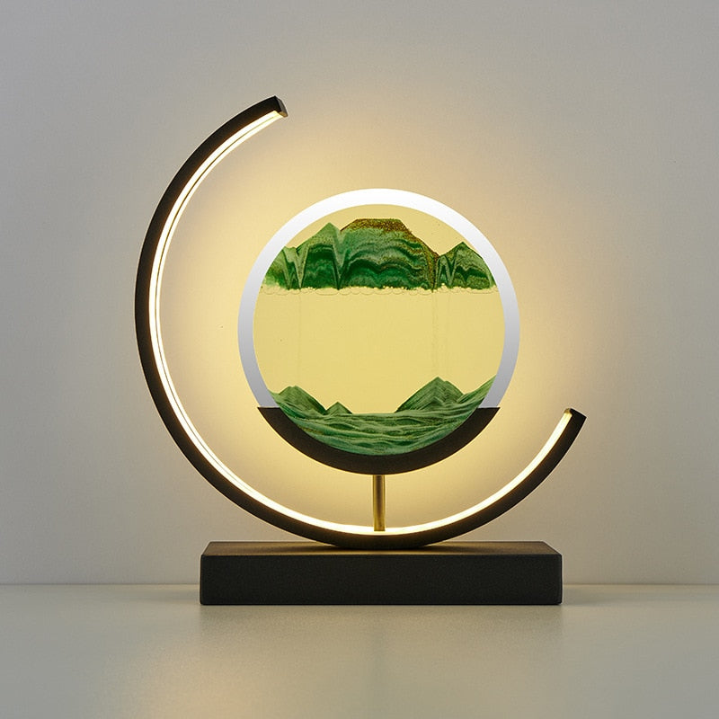 Zen Decor Ideas - Quicksand painting hourglass art unique decorative sand painting night light