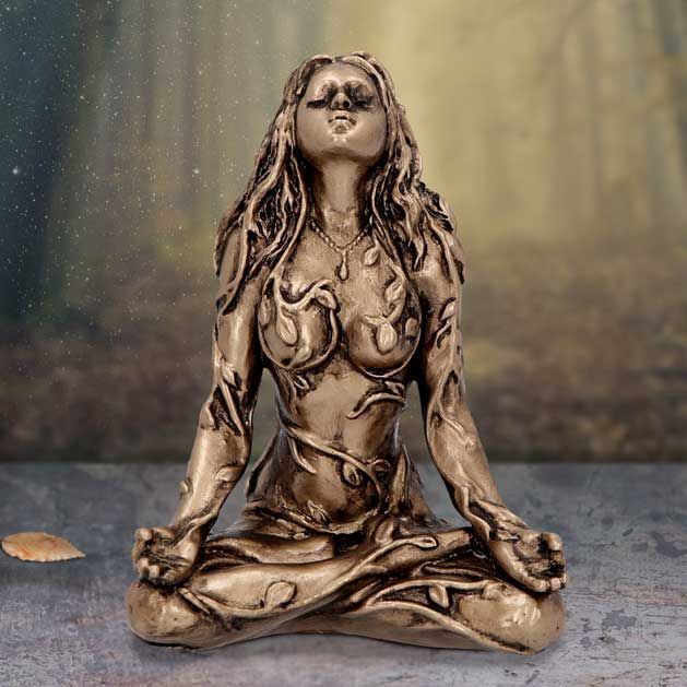 Zen Decor Ideas - Mother Earth Statue Mini Gaia Fairy Decorative Buddha Statue Decorative Figurines Goddess - Healing Chakra Meditation Home Decor