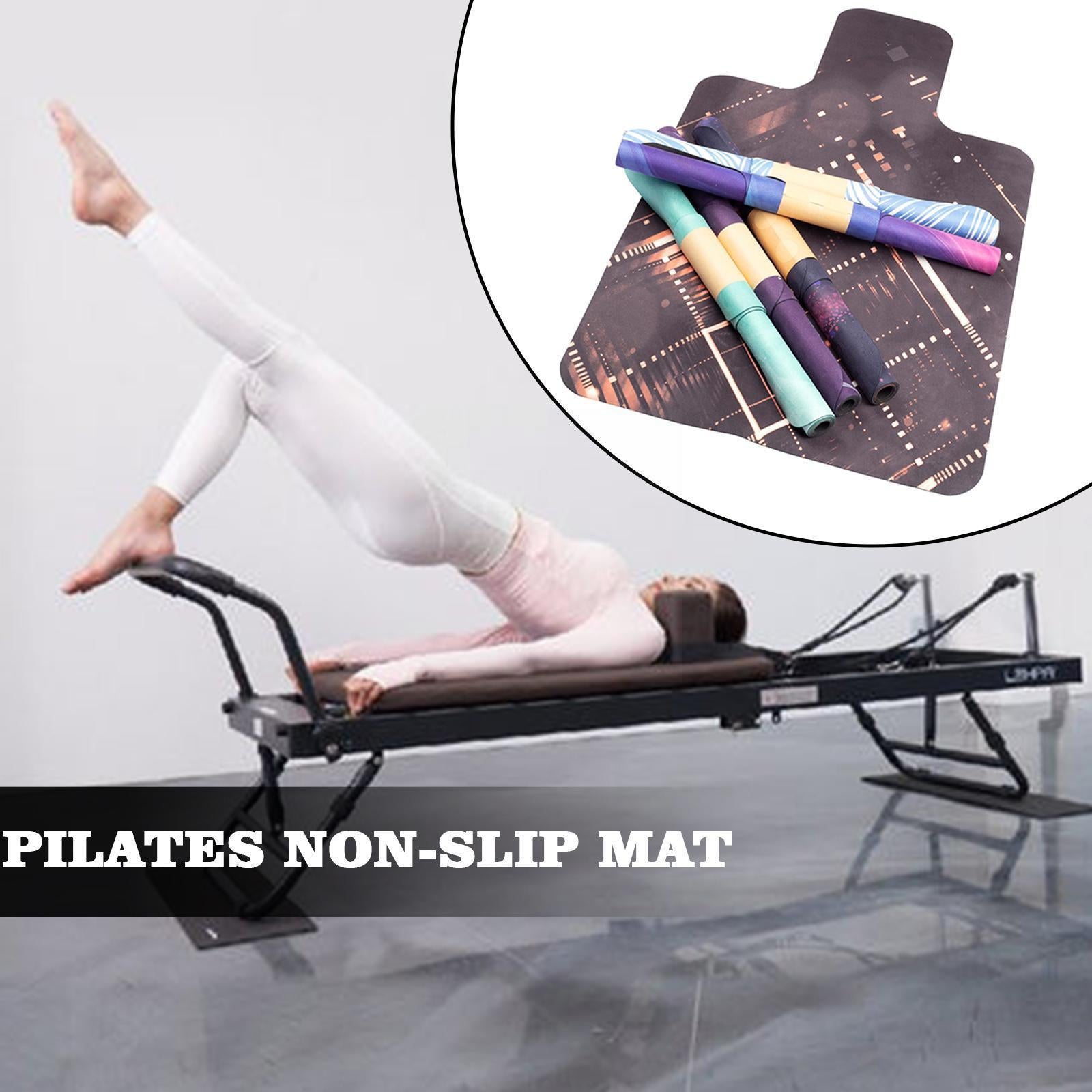 Pilates Reformer Mat - Pilates Suede Rubber Yoga Mat Non Mat Core Training Positioning Slip Bed Reconstituted