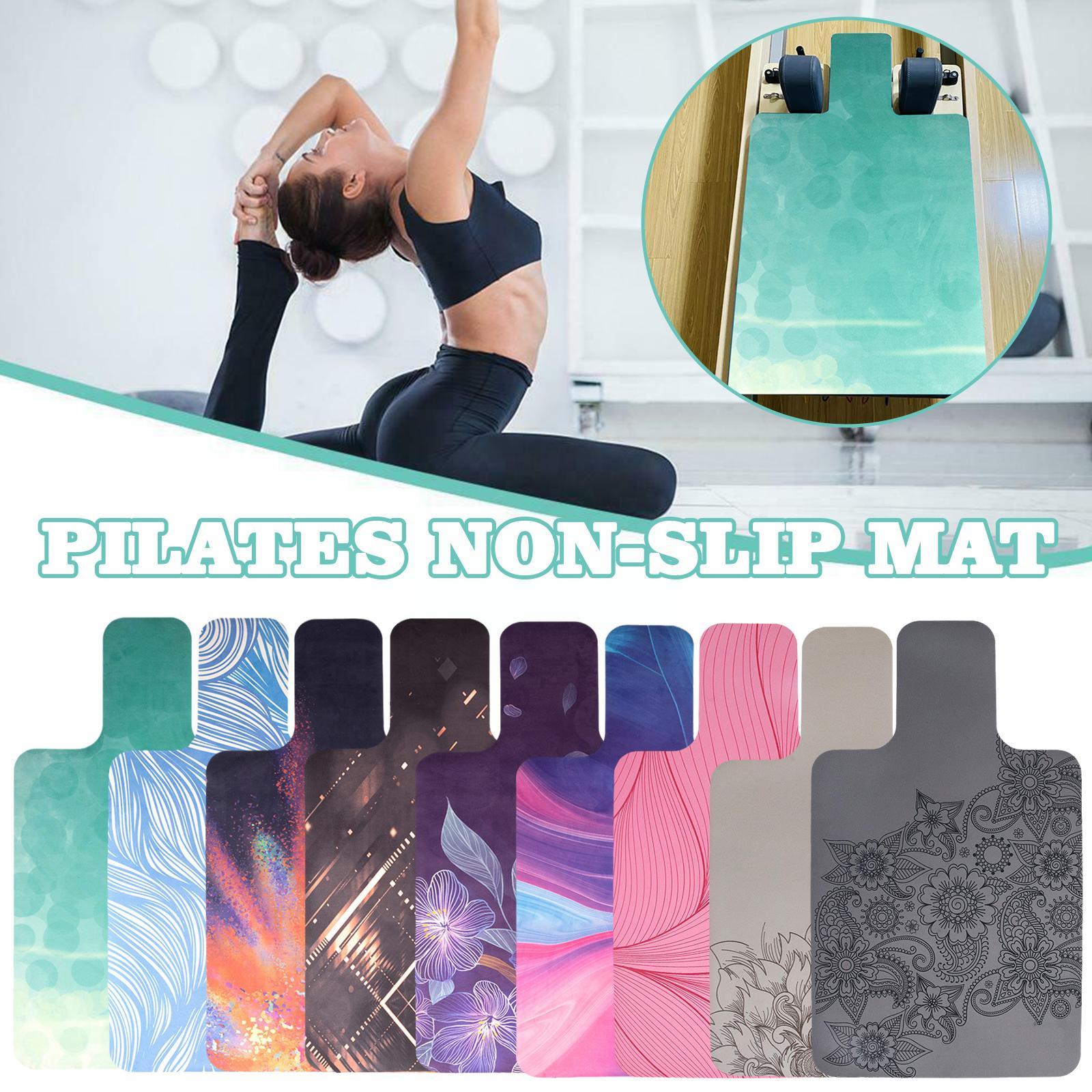 Pilates Reformer Mat - Pilates Suede Rubber Yoga Mat Non Mat Core Training Positioning Slip Bed Reconstituted