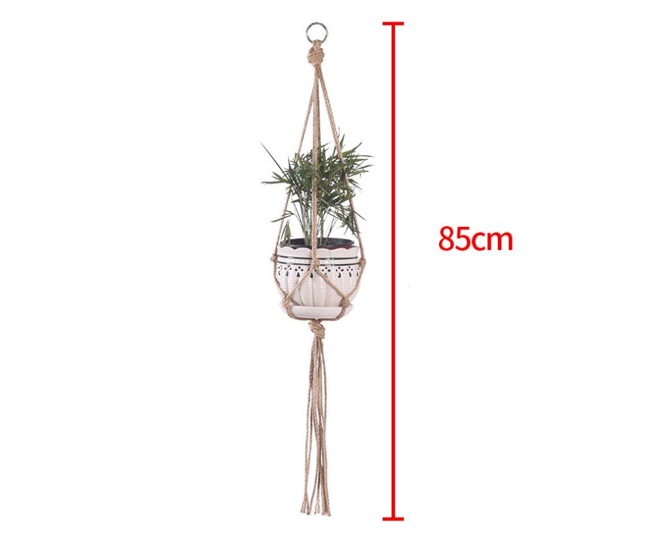 Hand-woven plant hanging basket cotton rope sling basket - Zen decor ideas