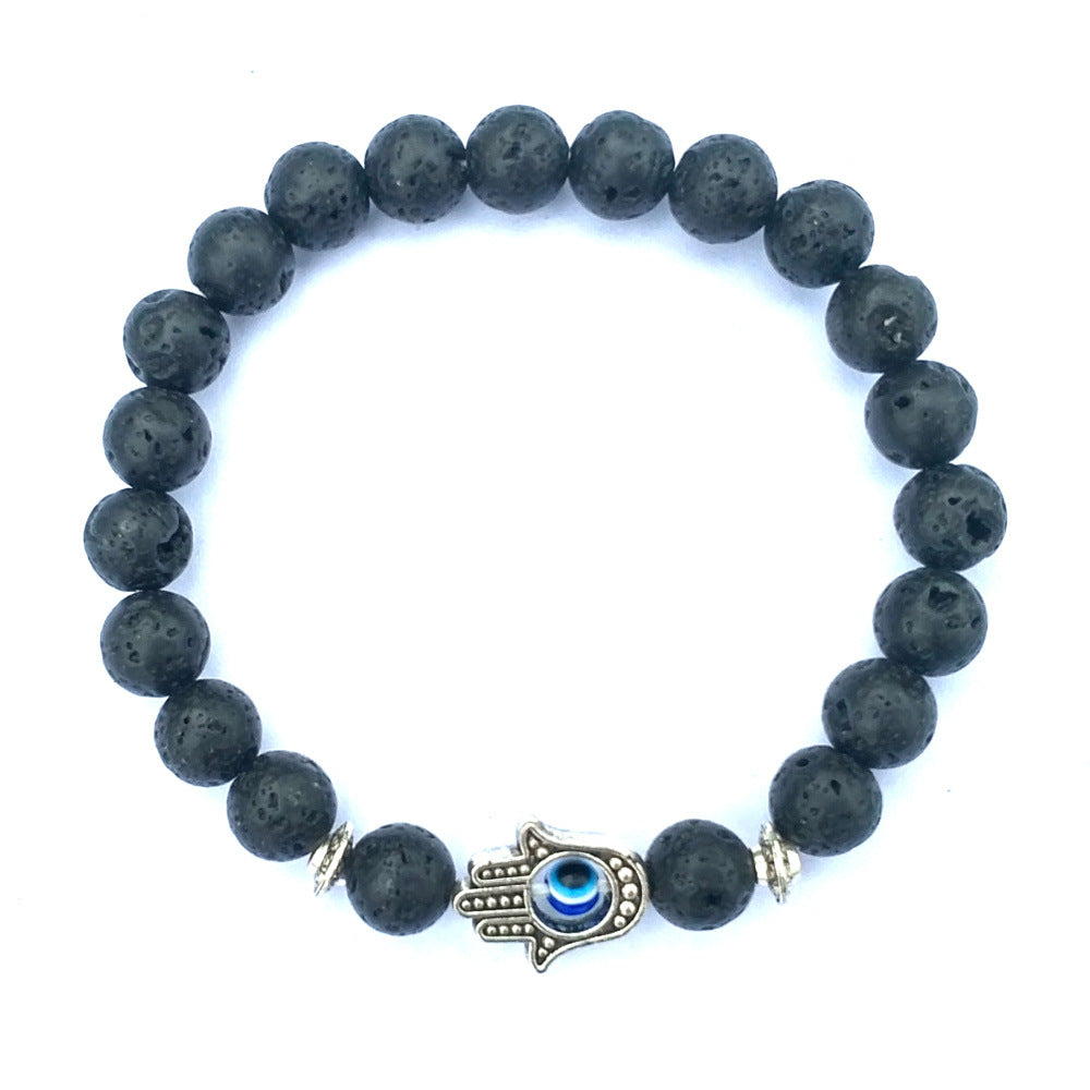 Stone Accessories -Bergamot evil eye stone bracelet