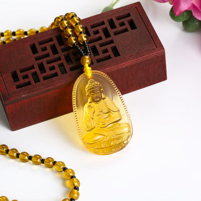 Huang Shuijing Buddha Bodhisattva Necklace Pendant eight Guardian twelve zodiac female natal Buddha jewelry