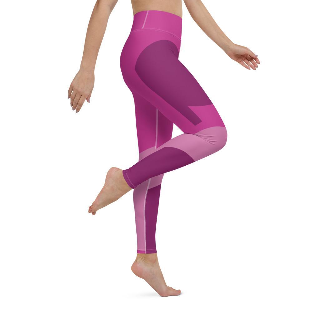 Fashionable Pink Yoga Leggings - Super Soft and Stretchy Yoga Pants