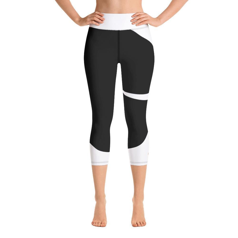 High Waistband Yoga Capri Leggings with Pockets - Yoga Pants