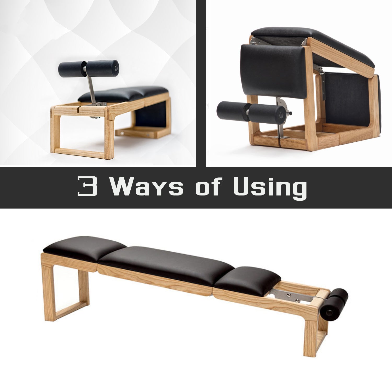 Pilates Foldable ABS Board Chair and Yoga Bed - 3 ways of using