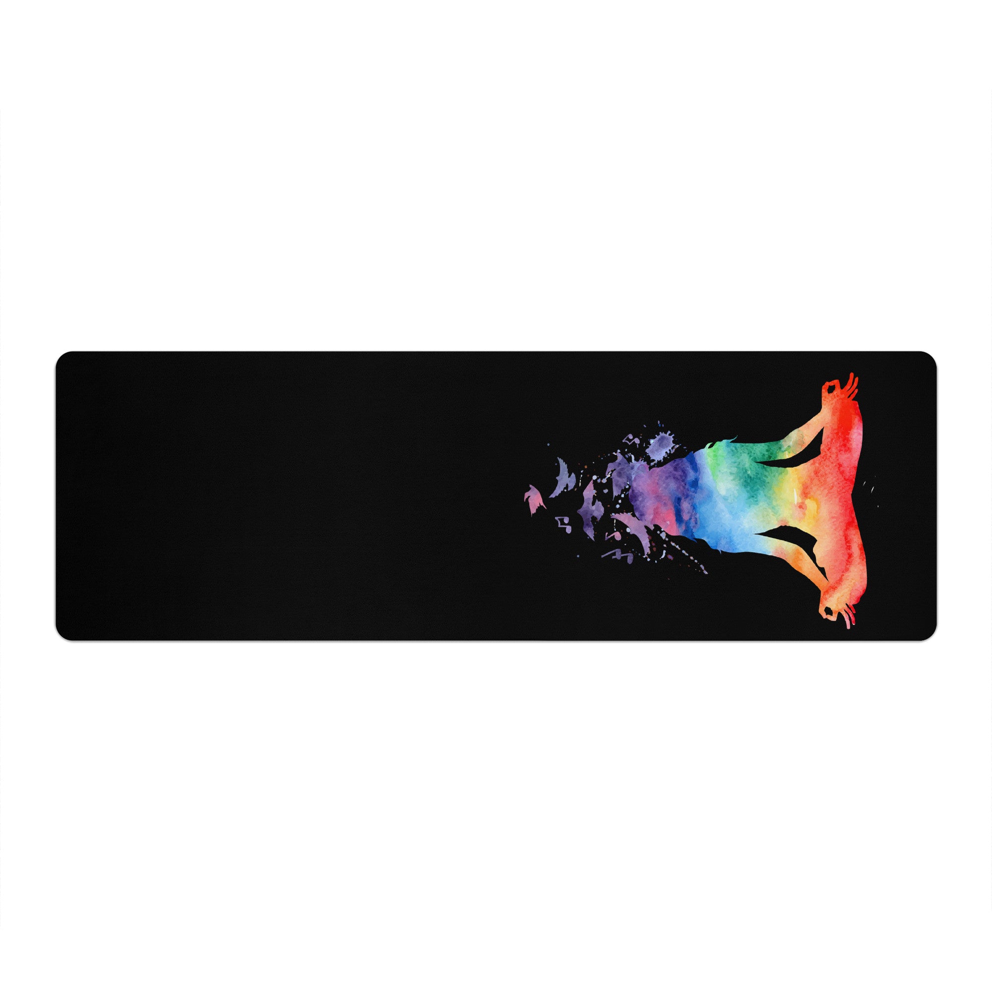 chakra meditation watercolor zen and meditation mat - Rubber yoga mat