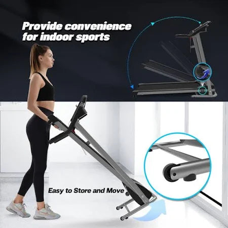 Home Foldable Treadmill with Incline, Folding Treadmill for Home Workout