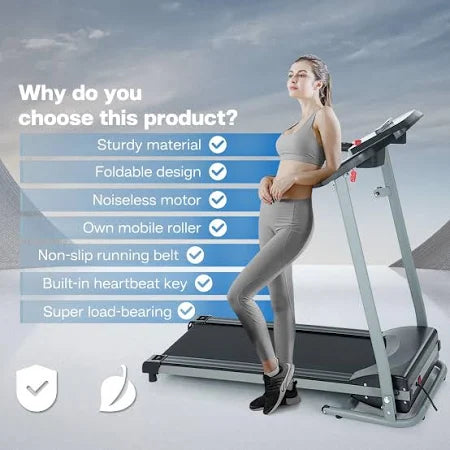 Home Foldable Treadmill with Incline, Folding Treadmill for Home Workout