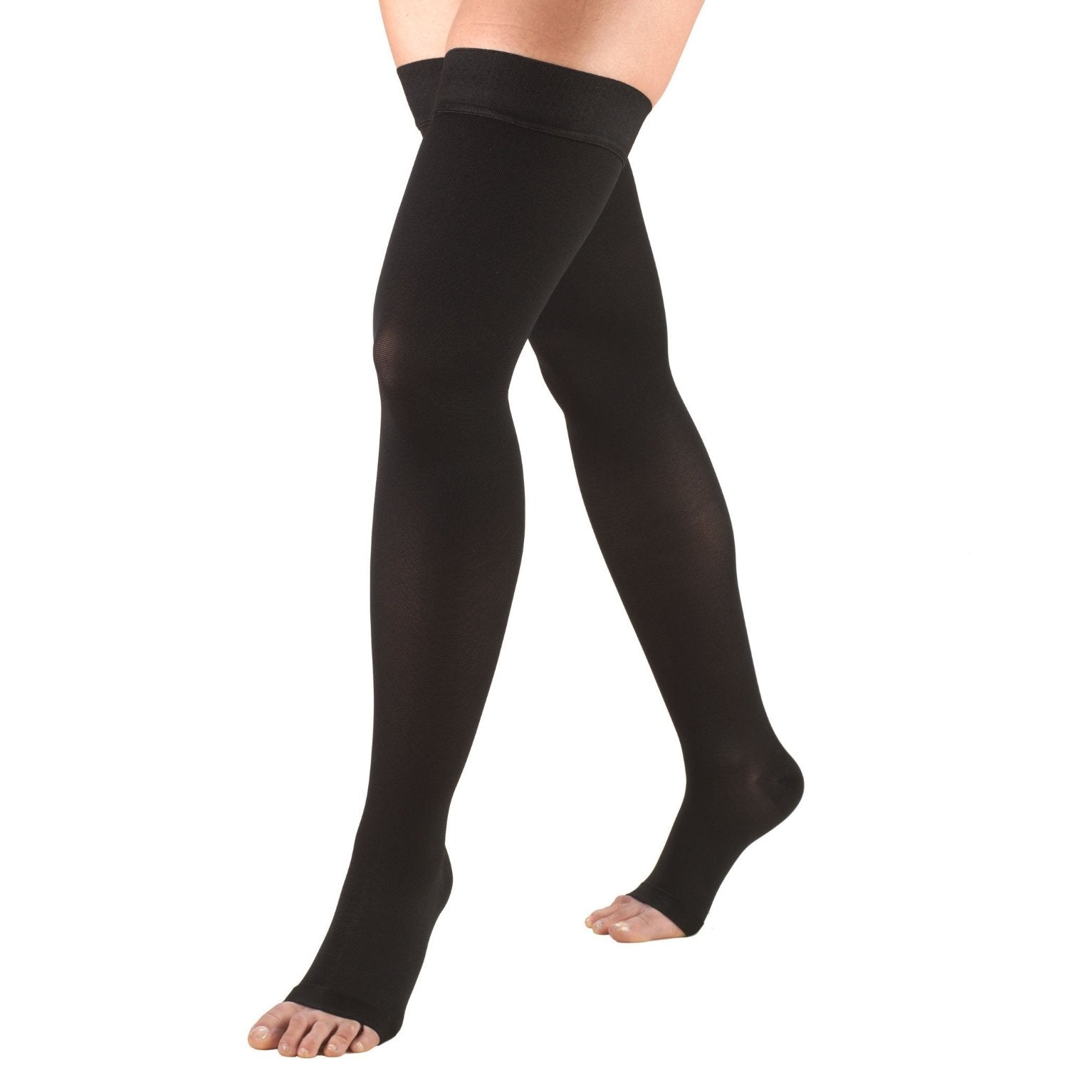 TRUFORM? Thigh High 30-40 mmHg w/ Silicone Dot, Open Toe