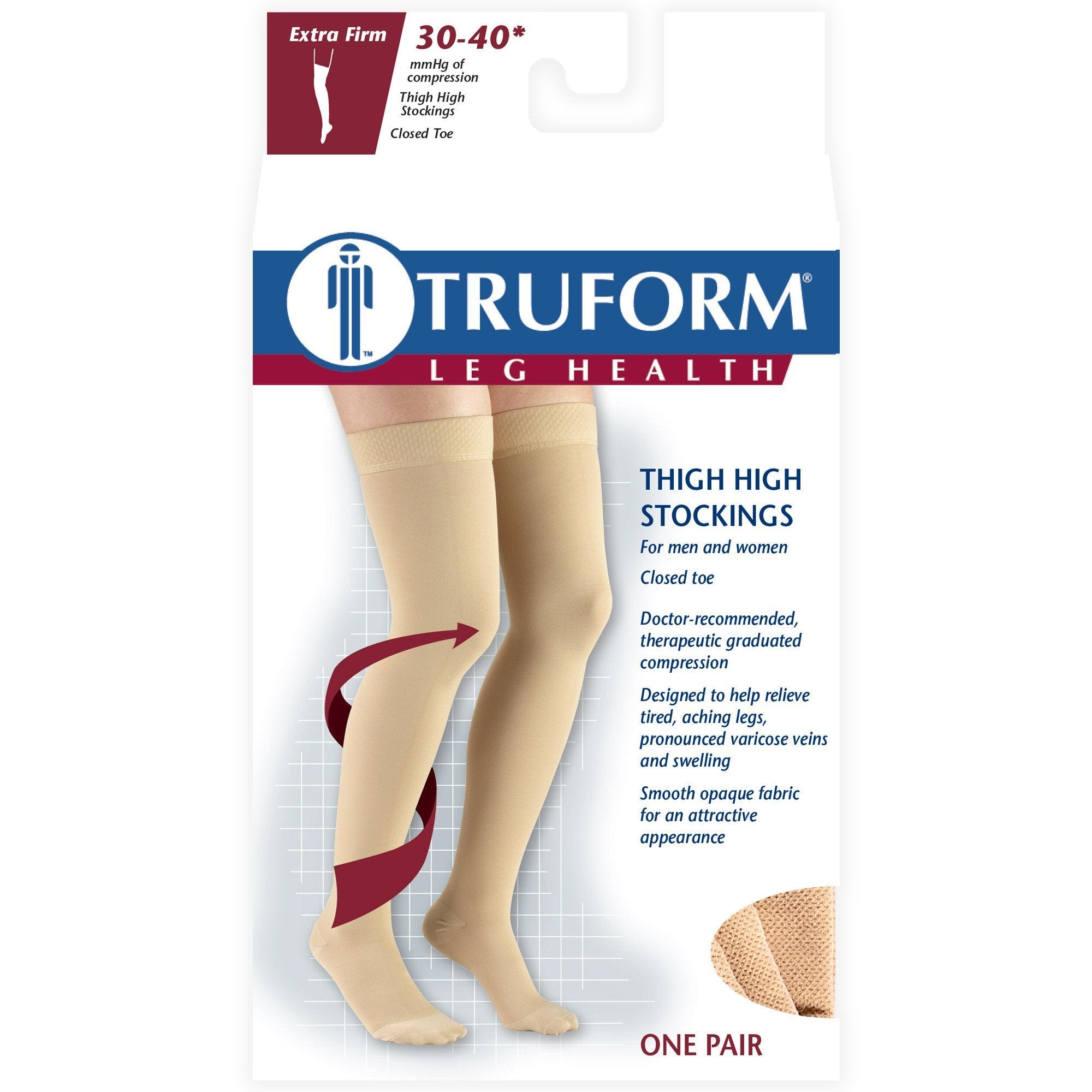 TRUFORM? Thigh High 30-40 mmHg w/ Silicone Dot Top