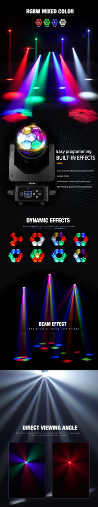 JMS WEBB LED Beam & Wash Big Bee Eye 7x20W Moving Head For Night Club DJ Club Disco Stage
