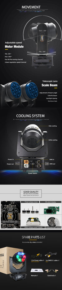 JMS WEBB LED Beam & Wash Big Bee Eye 7x20W Moving Head For Night Club DJ Club Disco Stage